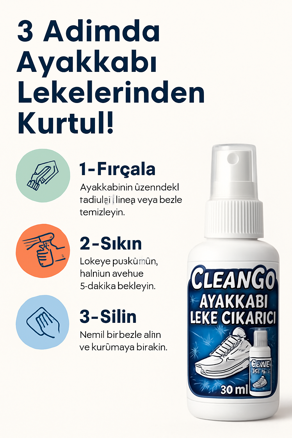 Cleango Ayakkabı Temizleme Spreyi